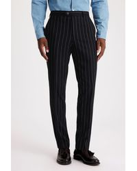 Moss - Tailored Fit Stripe Trousers - Lyst