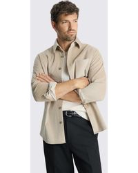 Moss - Light Taupe Corduroy Overshirt - Lyst