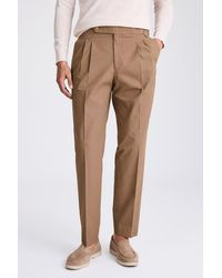 Moss - Taupe Pleated Trousers - Lyst