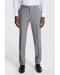 Moss - Tailored Fit Light Marl Performance Trousers - Lyst