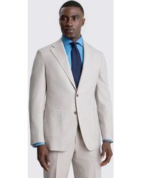 Barberis - Italian Tailored Fit Neutral Wool Cotton Suit Suit Jacket - Lyst