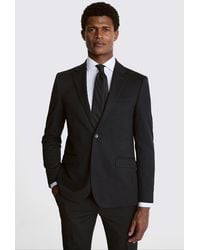 Moss - Slim Fit Charcoal Stretch Suit Jacket - Lyst