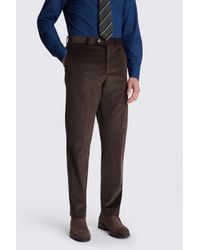 Moss - Tailored Fit Dark Cord Trousers - Lyst