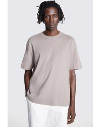 Moss - Taupe Heavy Weight Crew-Neck T-Shirt - Lyst