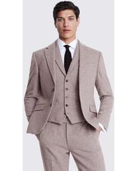 Moss - Slim Fit Stone Donegal Tweed Suit Jacket - Lyst
