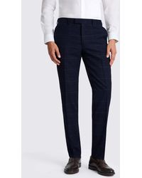 Moss - Slim Fit Check Trousers - Lyst