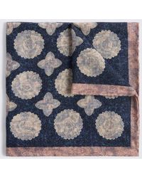 Tessitura bottinelli - Italian & Wool Double Faced Pocket Square - Lyst