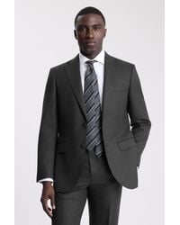 Moss - Regular Fit Charcoal Twill Suit Suit Jacket - Lyst