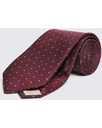 Moss - Burgundy Silk Pindot Tie - Lyst
