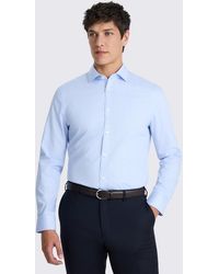 Moss - Slim Fit Sky Stripe Non-Iron Cotton Shirt - Lyst