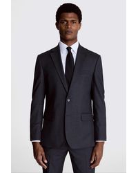 Moss - Regular Fit Charcoal Stretch Suit Jacket - Lyst