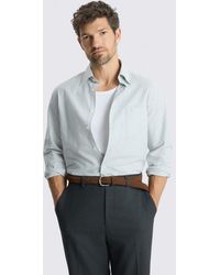 Moss - Dark Stripe Washed Oxford Shirt - Lyst