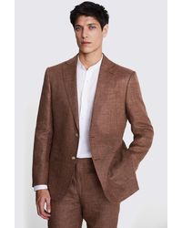 Moss - Tailored Fit Copper Linen Suit Jacket - Lyst