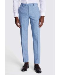 Moss - Tailored Fit Aqua Donegal Trousers - Lyst