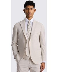 Moss - Tailored Fit Light Neutral Suit Jacket - Lyst