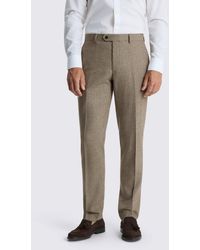 Moss - Slim Fit Twill Tweed Trousers - Lyst