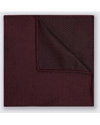 Silk semi plain - Burgundy Silk Semi-Plain Pocket Square - Lyst