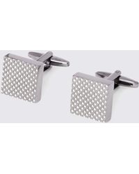 Moss - Gunmetal Textured Cufflinks - Lyst