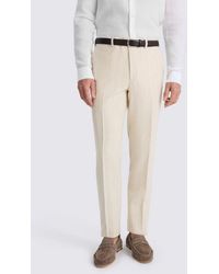 Moss - Slim Fit Light Camel Stripe Trouser - Lyst