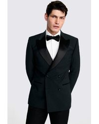 Moss - Tailored Fit Double Breasted Peak Lapel Tuxedo Suit Jacket - Lyst