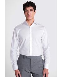 Moss - Tailored Fit Dobby Stretch Shirt - Lyst