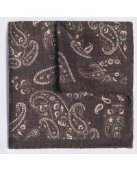 Tessitura bottinelli - Bottinelli Wool Paisley Pocket Square - Lyst