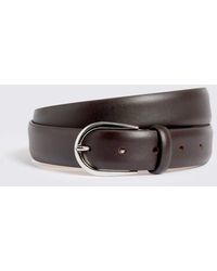 Moss - Italian Dark Leather Belt - Lyst