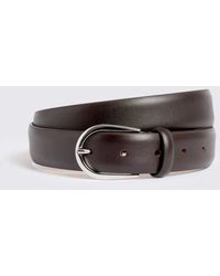 Moss - Italian Leather Dark Belt - Lyst