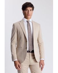 Moss - Slim Fit Taupe Suit Jacket - Lyst