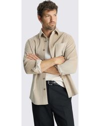 Moss - Light Taupe Corduroy Overshirt - Lyst