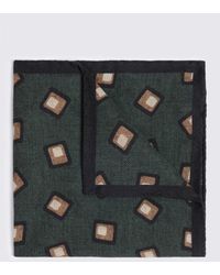 Tessitura bottinelli - Bottinelli Dark Wool Square Pocket Square - Lyst