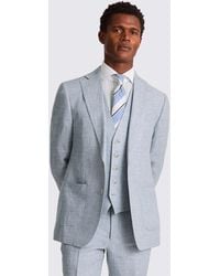 Moss - Tailored Fit Light Linen Suit Jacket - Lyst