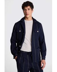 Moss - Stripe Safari Shacket - Lyst