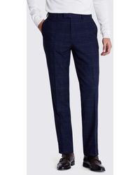 Moss - Tailored Fit Check Trousers - Lyst