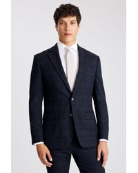Moss - Tailored Fit Check Suit Jacket - Lyst