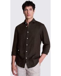 Moss - Chocolate Linen Shirt - Lyst