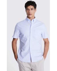 Moss - Sky Short Sleeve Washed Oxford Shirt - Lyst