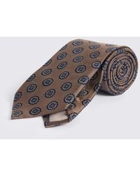 Moss - Bronze Silk Medallion Tie - Lyst