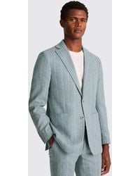 Moss - Tailored Fit Stripe Linen Suit Jacket - Lyst