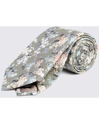 Liberty - Sage Ditsy Floral Tie Made With Fabric - Lyst
