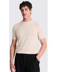 Moss - Linen Blend Oatmeal T-Shirt - Lyst
