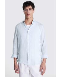 Moss - Tailored Fit Soft Linen Shirt - Lyst