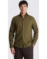 Moss - Dark Cotton Linen Shirt - Lyst