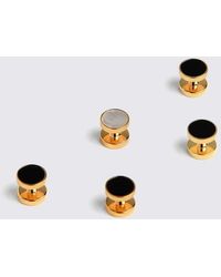 Moss - Reversible Onyx & Mother Of Pearl Dress Studs - Lyst