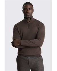 Moss - Merino Zip-Neck Jumper - Lyst