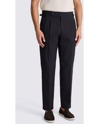 Moss - Cotton Pleated Trousers - Lyst