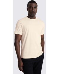 Moss - Ecru Cotton Crew-Neck T-Shirt - Lyst