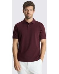 Moss - Burgundy Cotton Piqué Polo Shirt - Lyst