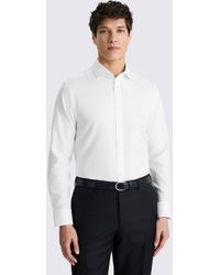 Moss - Tailored Fit Royal Oxford Non-Iron Cotton Shirt - Lyst