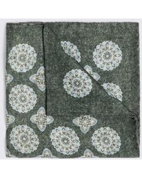 Tessitura bottinelli - Italian Dark & Light Wool Double Faced Pocket Square - Lyst